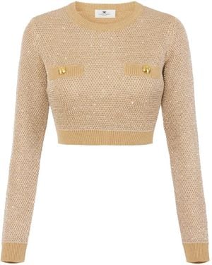Elisabetta Franchi Jersey con lentejuelas - Neutro
