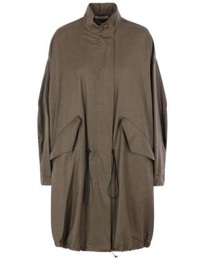Dusan Parka Oversize En Laine - Brown