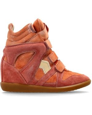 Isabel Marant Balskee Wedge Sneakers - Red