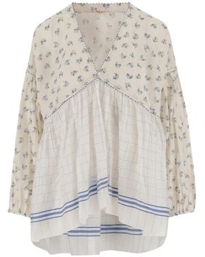 Péro Silk-Blend Blouse - White