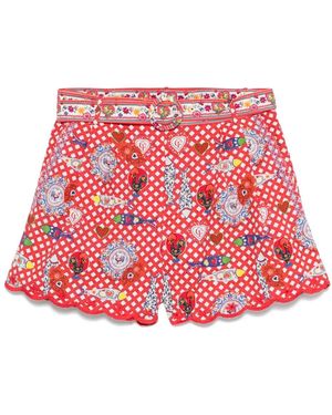 CAMILLA Faith Luck And Justice Mini Shorts - Red