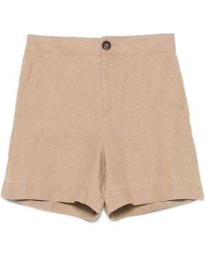 Vince Buttoned Knee-Length Shorts - Natural