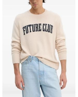 From Future Kaschmirpullover Mit Rundhalsausschnitt - Blau