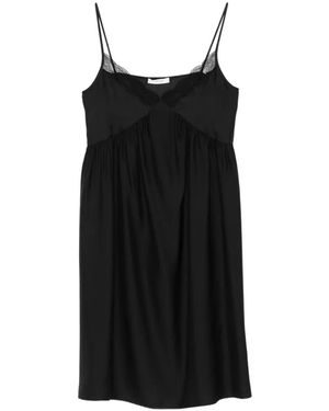 The Row Barett Silk Midi Dress - Black