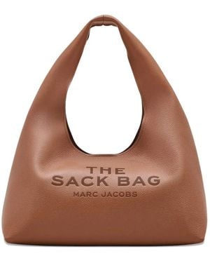 Marc Jacobs The Sack Embossed-logo Leather Shoulder Bag - ブラウン
