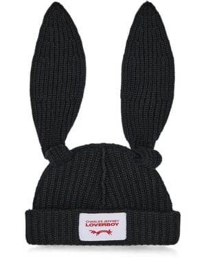 Charles Jeffrey Berretto Chunky Rabbit - Nero