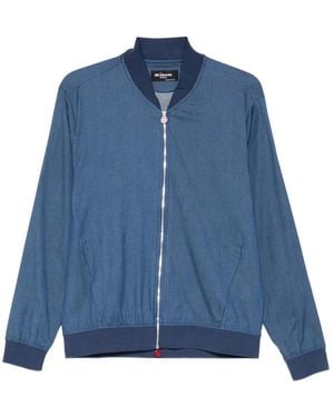 Kiton Zip Bomber Jacket - Blue