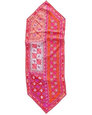 Emilio Pucci Pattern Silk Scarf - Pink