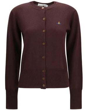 Vivienne Westwood Bea Wool Cardigan - Purple