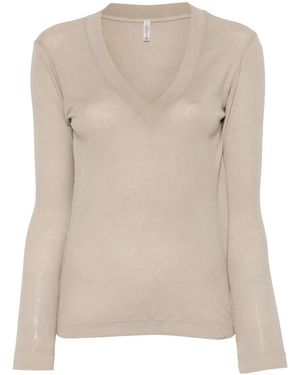 Daniele Fiesoli V-Neck Long-Sleeve T-Shirt - Natural