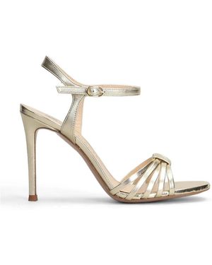 Roberto Festa Regen Strappy Metallic Leather Sandals - White