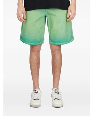 3.PARADIS Overdye denim shorts - Verde