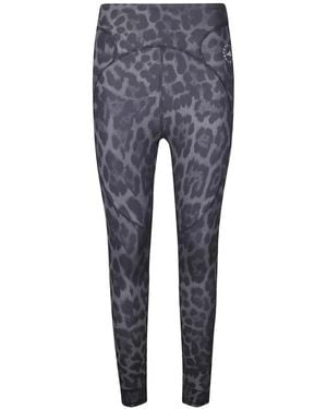 adidas By Stella McCartney Leggings Mit Leopardenprint - Blau