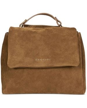 Orciani Suede Tote-Bag - Brown