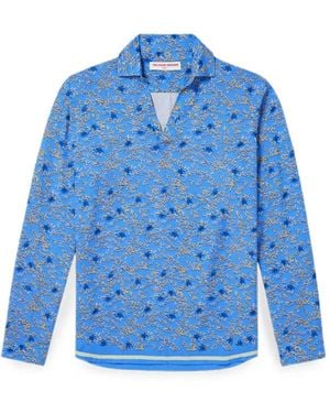 Orlebar Brown T-Shirt À Col V Et Col Polo - Blue
