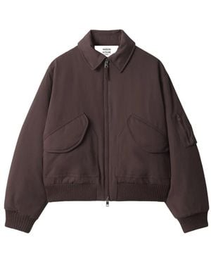 Maison Kitsuné Zip-Up Bomber Jacket - Brown