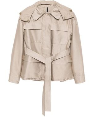 Moncler Chaqueta con logo bordado - Neutro