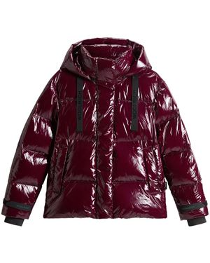 Woolrich Glossy-Finish Parka Coat - Red
