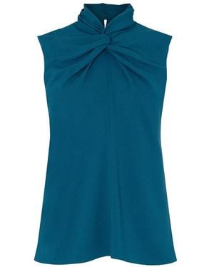 ROKSANDA Top Ava Con Cuello Retorcido - Azul