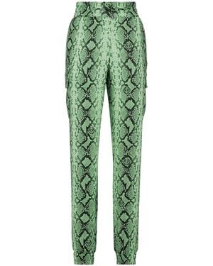 Philipp Plein スネークパターン カーゴパンツ - グリーン