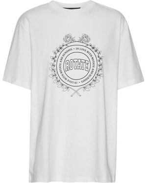 ROTATE BIRGER CHRISTENSEN Logo Print T-Shirt - Grey