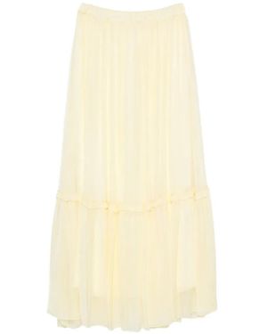 SOLOTRE Ruffled Skirt - White