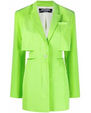 Jacquemus Bari Cut-Out Tailored Dress - Green