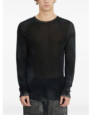 MD75 Pullover mit rundem Ausschnitt - Schwarz