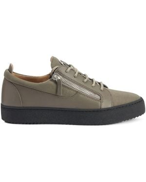 Giuseppe Zanotti Frankie Double-Zip Low-Top Trainers - Brown