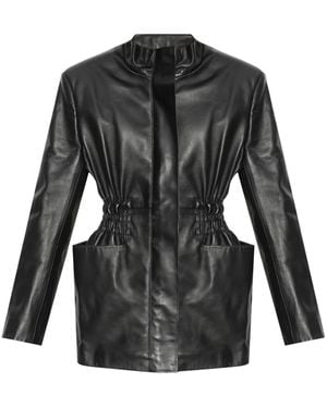 The Mannei Khazali Leather Jacket - Black