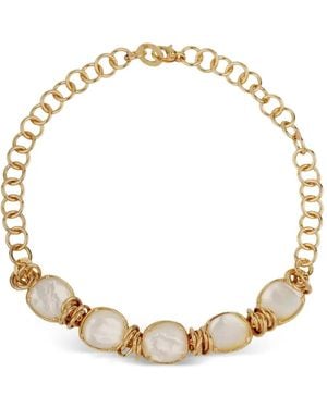 Gas Bijoux Collana Sirena Con Perle - Metallizzato