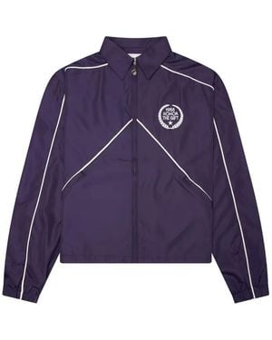 Honor The Gift Honeycomb Logo-Embroidered Track Jacket - Purple