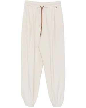 Herno Pantalon À Taille À Lien De Resserrage Et Chevilles Élastiquées - White