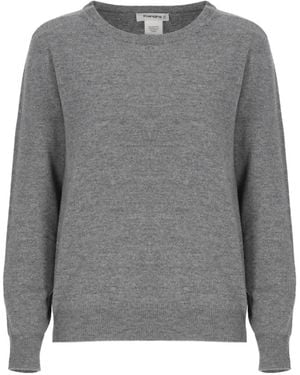 Kangra Crew-Neck Fine-Knit Sweater - Gray