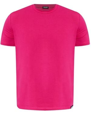 DSquared² Logo-Print Crew-Neck T-Shirt - Pink