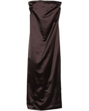 The Row Strapless Maxi Dress - Brown