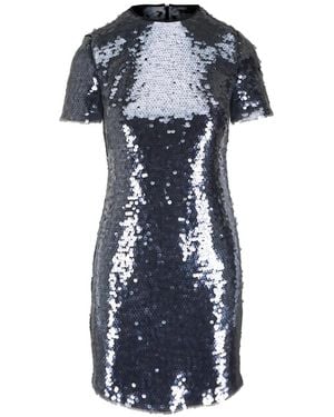 Akris Vestido Corto Con Lentejuelas - Azul