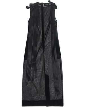 Simone Rocha Ribbon Sleeveless Midi Dress - Black