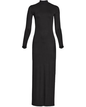 Axel 113 Alexandra Mock-Neck Maxi Dress - Black