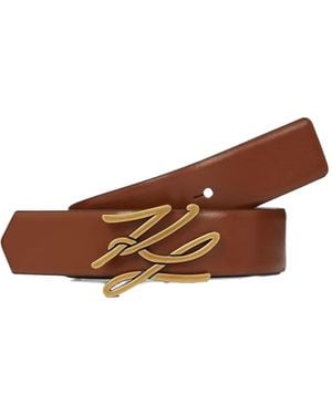 Karl Lagerfeld K/Autograph Reversible Belt - Brown