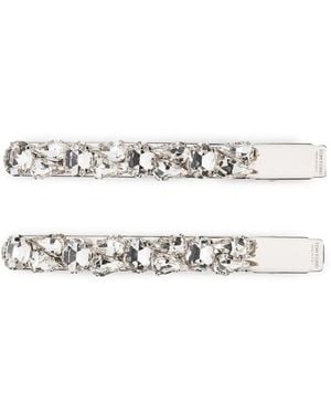 Tom Ford Crystal-Embellished Hair Clips - Metallic