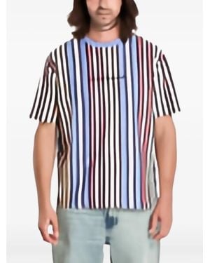 Guess Originals Vertical-Stripe T-Shirt - Blue