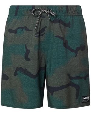 Oakley Retro Camo Rc Swim Shorts - Green