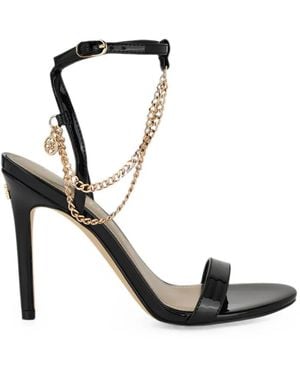 Guess Miamy Chain-Link Ankle-Strap Sandals - Black