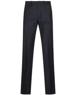 Agnona Pressed-Crease Tailored Trousers - Blue