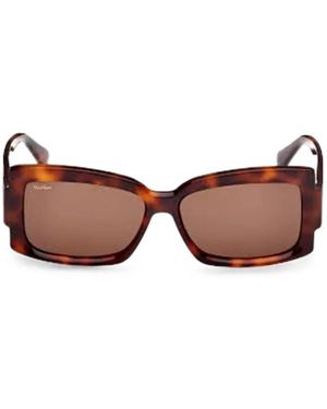 Max Mara Eyewear Sonnenbrille Mit Eckigem Gestell - Braun
