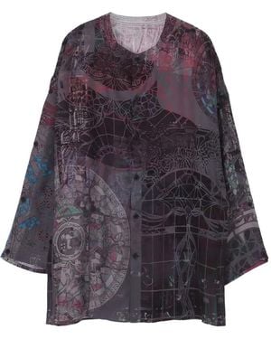 Yohji Yamamoto Printed Shirt - Purple