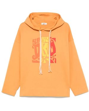 Sandro Felpa Surf Logo Con Cappuccio - Arancione