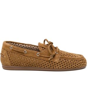 POSA Perforated Loafers - Brown