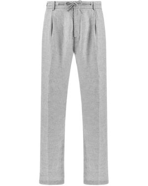 Paul & Shark Drawstring Chino Trousers - Grey